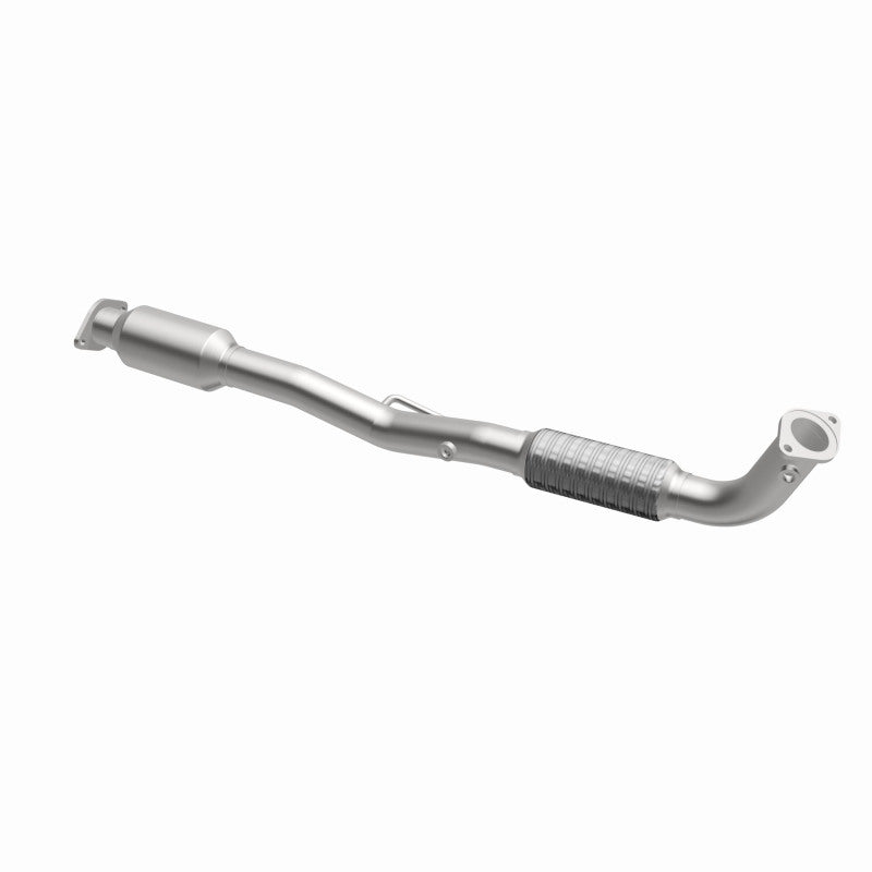 MagnaFlow 5571988 carb direct-fit catalytic converter, opposite front three-quarter view of the turntable spin