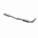 MagnaFlow 5571988 carb direct-fit catalytic converter, opposite front three-quarter view of the turntable spin