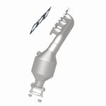 MagnaFlow 51401 oem grade manifold converter, rear three-quarter view of the turntable spin
