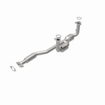 MagnaFlow 27503 hm grade direct-fit catalytic converter, rear view of the turntable spin