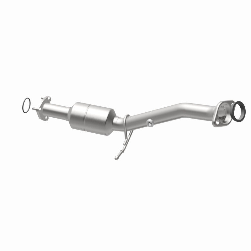 MagnaFlow 52035 oem grade direct-fit catalytic converter, opposite rear three-quarter view of the turntable spin