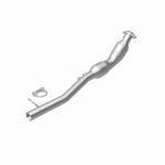 MagnaFlow 93680 hm grade direct-fit catalytic converter, rear view of the turntable spin