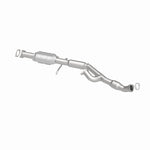 MagnaFlow 49906 oem grade direct-fit catalytic converter, opposite rear three-quarter view of the turntable spin