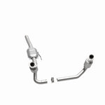 MagnaFlow 458043 carb direct-fit catalytic converter, opposite side view of the turntable spin