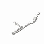 MagnaFlow 52156 oem grade direct-fit catalytic converter, rear view of the turntable spin