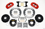Wilwood Narrow Superlite 4R Rear P-Brk Kit 12.88in Red Ford 8.8 w/2.5in Offset-5 Lug