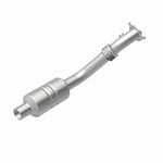 MagnaFlow 93290 hm grade direct-fit catalytic converter, rear view of the turntable spin