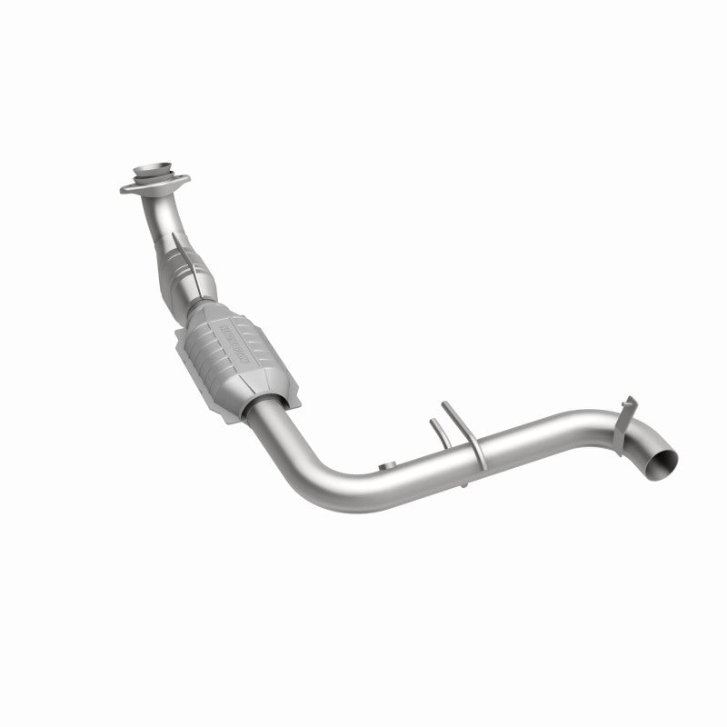 MagnaFlow 51416 oem grade direct-fit catalytic converter, rear three-quarter view of the turntable spin
