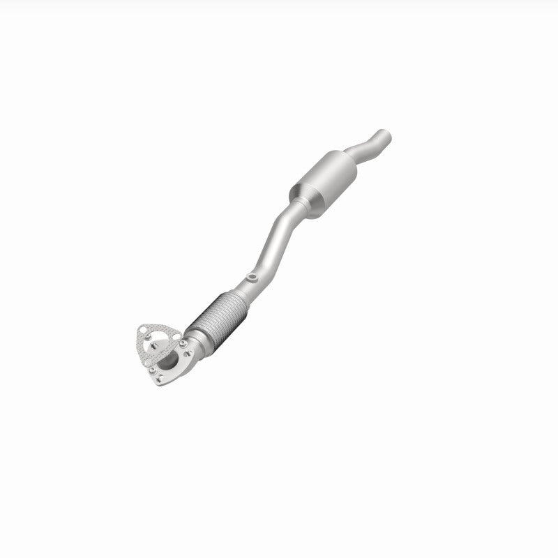 MagnaFlow 52475 oem grade direct-fit catalytic converter, opposite front three-quarter view of the turntable spin