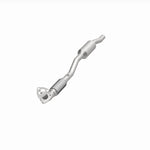 MagnaFlow 52475 oem grade direct-fit catalytic converter, opposite front three-quarter view of the turntable spin