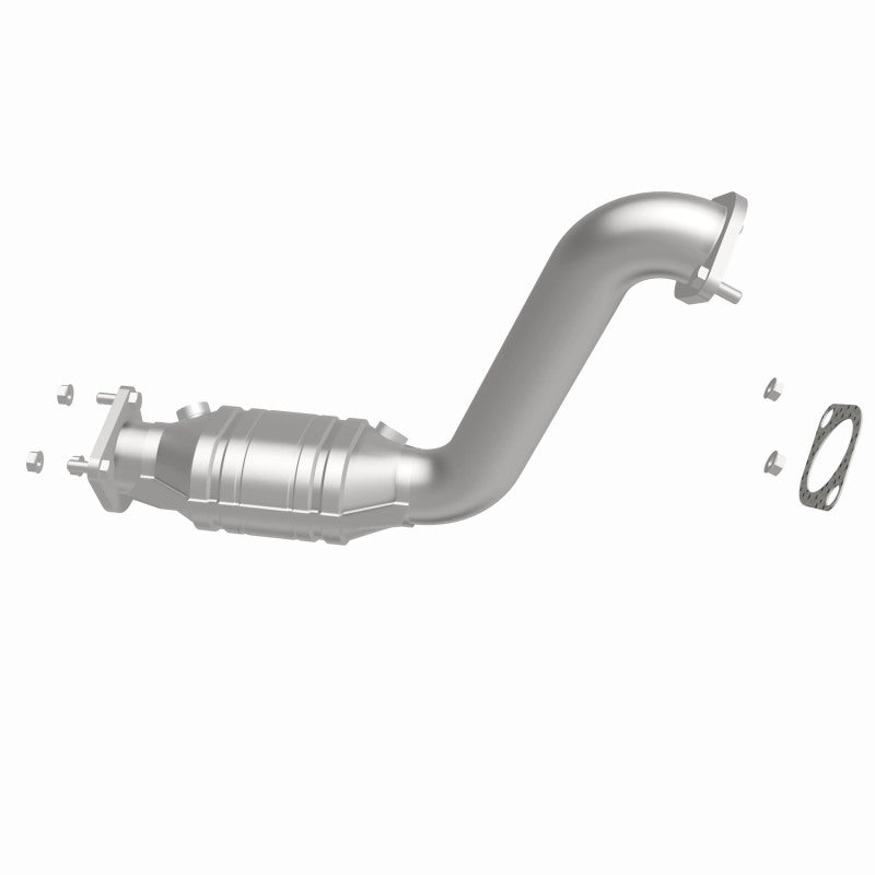 MagnaFlow 52298 oem grade direct-fit catalytic converter, side view of the turntable spin