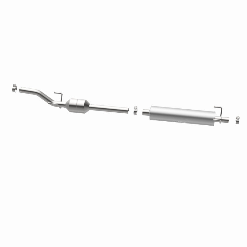 MagnaFlow 52290 oem grade direct-fit catalytic converter, side view of the turntable spin