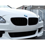 AutoTecknic Aero Replacement Glazing Black Dual Slats Front Grilles For BMW F06 640i - AutoTalent