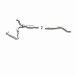 MagnaFlow 93416 hm grade direct-fit catalytic converter, side view of the turntable spin