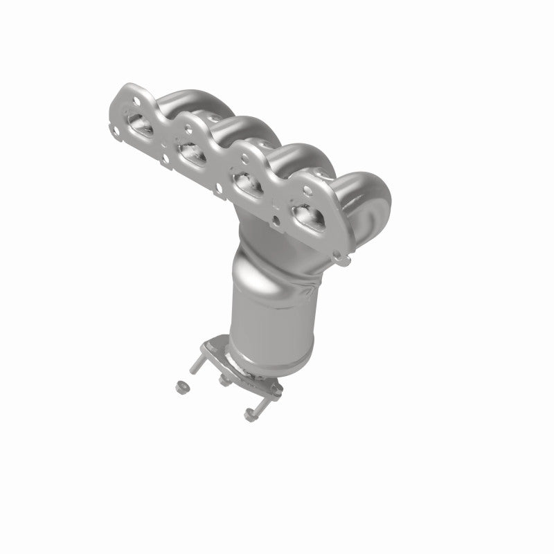 MagnaFlow 5531062 carb manifold converter, rear view of the turntable spin