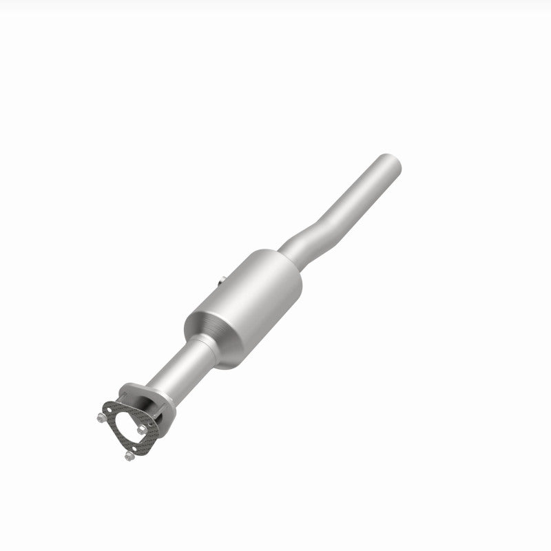MagnaFlow 280448 oem grade direct-fit catalytic converter, opposite front three-quarter view of the turntable spin