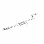 MagnaFlow 52851 oem grade direct-fit catalytic converter, front three-quarter view of the turntable spin