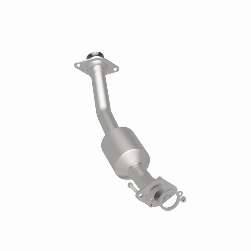 MagnaFlow 52689 oem grade direct-fit catalytic converter, rear three-quarter view of the turntable spin