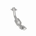 MagnaFlow 52689 oem grade direct-fit catalytic converter, rear three-quarter view of the turntable spin