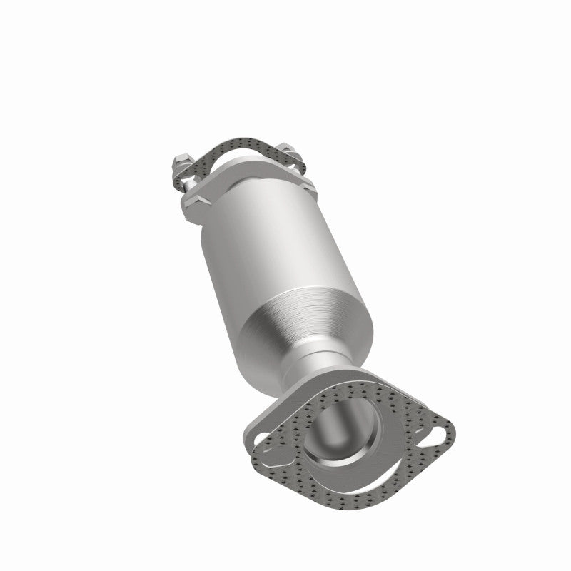 MagnaFlow 21-987 oem grade direct-fit catalytic converter, opposite side view of the turntable spin