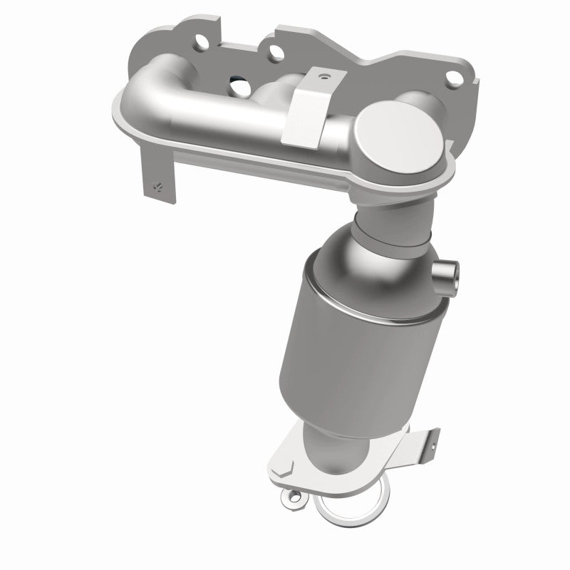 MagnaFlow 452468 carb manifold converter, opposite rear three-quarter view of the turntable spin