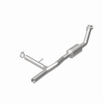 MagnaFlow 49695 oem grade direct-fit catalytic converter, rear view of the turntable spin