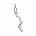 MagnaFlow 49244 oem grade direct-fit catalytic converter, rear three-quarter view of the turntable spin