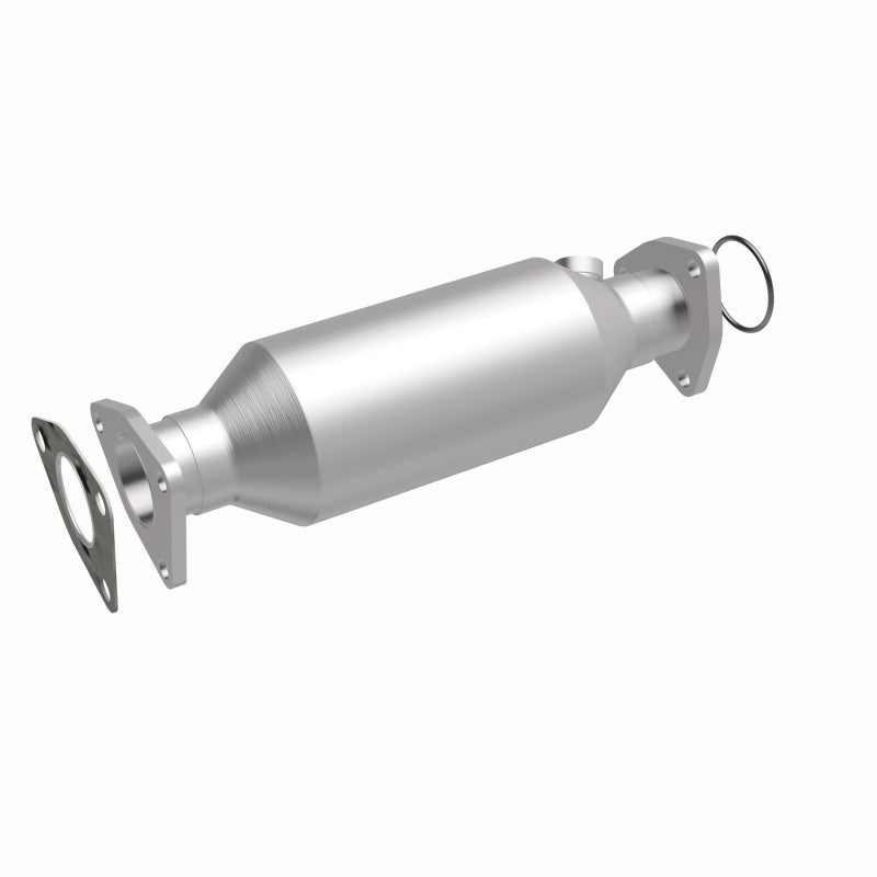 MagnaFlow 51841 oem grade direct-fit catalytic converter, front three-quarter view of the turntable spin