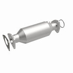 MagnaFlow 51841 oem grade direct-fit catalytic converter, front three-quarter view of the turntable spin