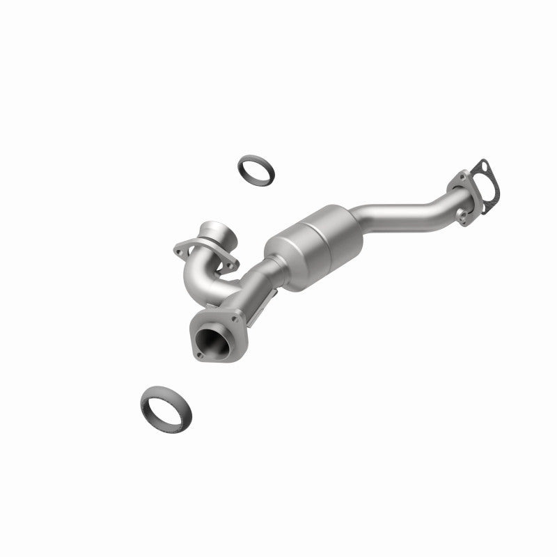 MagnaFlow 49512 oem grade direct-fit catalytic converter, rear view of the turntable spin
