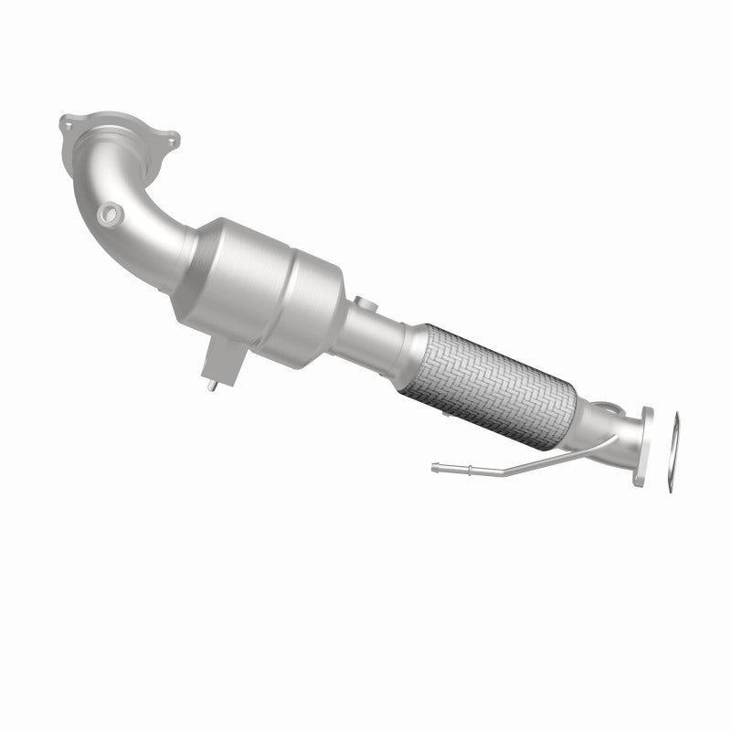 MagnaFlow 5461974 carb direct-fit catalytic converter, side view of the turntable spin