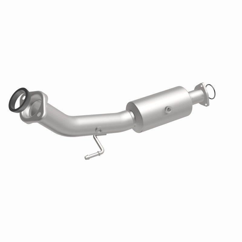 MagnaFlow 5461185 carb direct-fit catalytic converter, front three-quarter view of the turntable spin