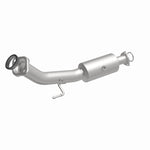 MagnaFlow 5461185 carb direct-fit catalytic converter, front three-quarter view of the turntable spin