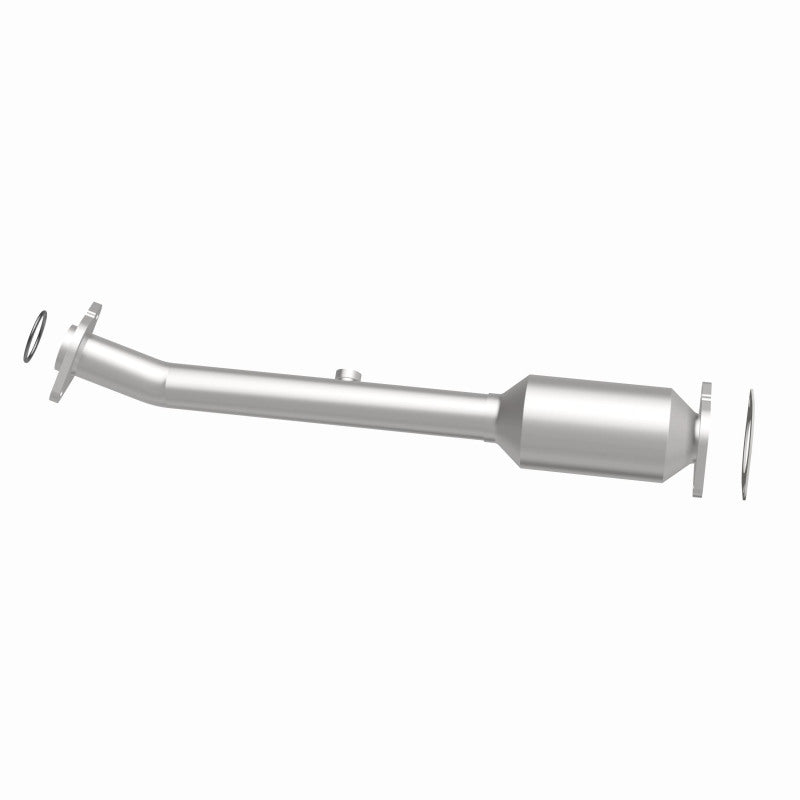 MagnaFlow 5592669 carb direct-fit catalytic converter, side view of the turntable spin
