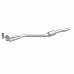 MagnaFlow 4481683 carb direct-fit catalytic converter, front three-quarter view of the turntable spin