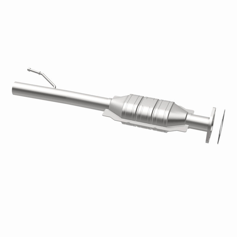 MagnaFlow 49419 oem grade direct-fit catalytic converter, opposite rear three-quarter view of the turntable spin