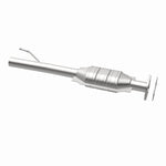MagnaFlow 49419 oem grade direct-fit catalytic converter, opposite rear three-quarter view of the turntable spin