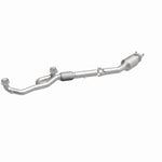 MagnaFlow 280126 oem grade direct-fit catalytic converter, front three-quarter view of the turntable spin