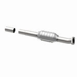 MagnaFlow 23200 hm grade direct-fit catalytic converter, opposite rear three-quarter view of the turntable spin