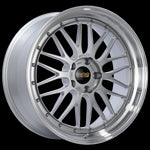 BBS LM 20x9 5x120 ET20 Diamond Silver Center Diamond Cut Lip Wheel -82mm PFS/Clip Required