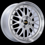 BBS LM 17x7.5 4x100 ET40 Diamond Silver Center Diamond Cut Lip Wheel -70mm PFS/Clip Required