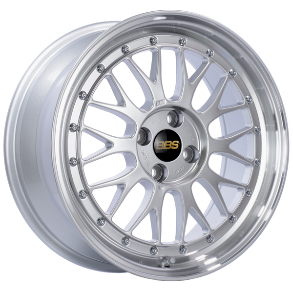 BBS LM 17x7.5 4x100 ET40 Diamond Silver Center Diamond Cut Lip