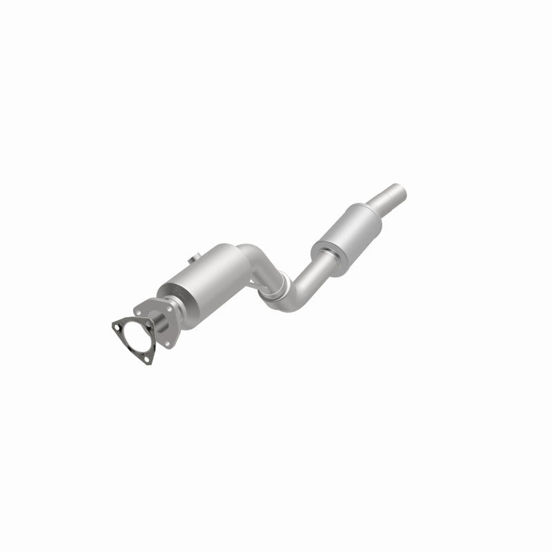 MagnaFlow 49903 oem grade direct-fit catalytic converter, opposite front three-quarter view of the turntable spin