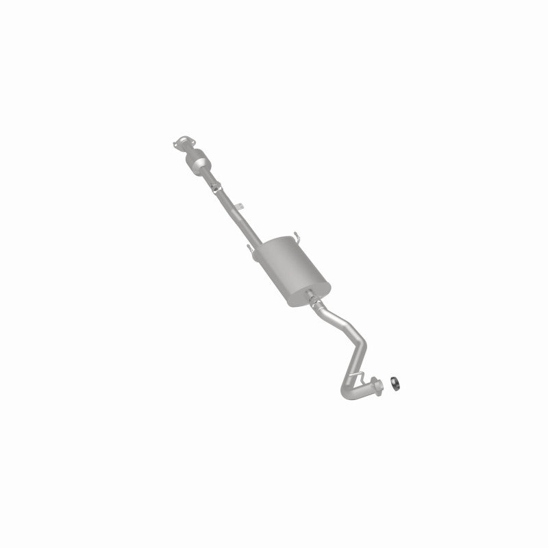 MagnaFlow 52104 oem grade direct-fit catalytic converter, rear three-quarter view of the turntable spin