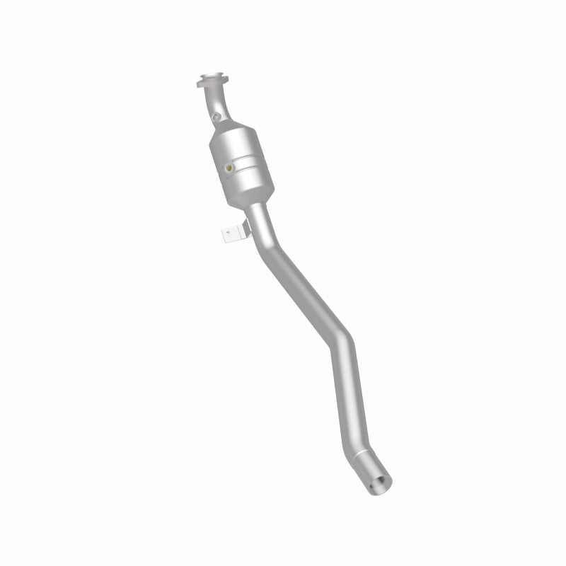 MagnaFlow 52177 oem grade direct-fit catalytic converter, rear three-quarter view of the turntable spin