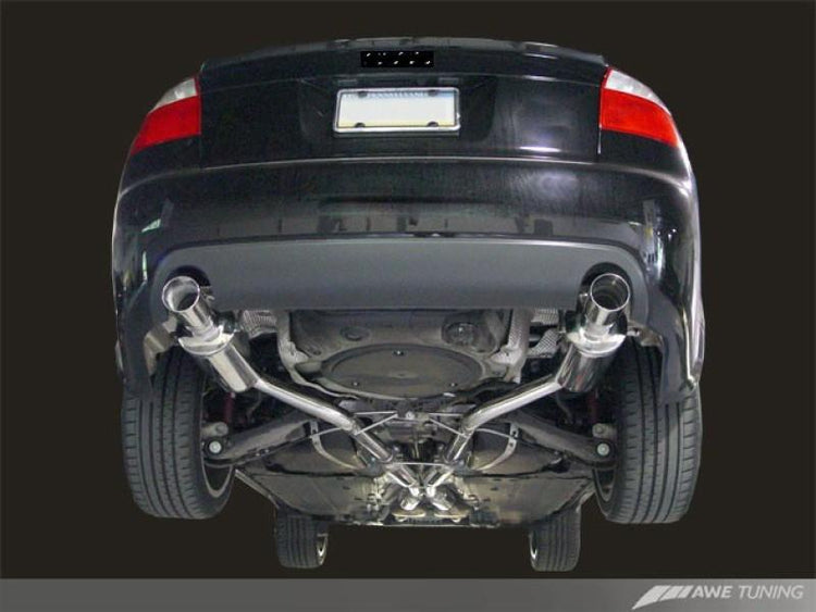 AWE Tuning B6 A4 3.0L Track Edition Exhaust - Diamond Black Tips - autotalent