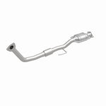 MagnaFlow 441769 carb direct-fit catalytic converter, front three-quarter view of the turntable spin