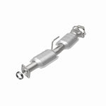 MagnaFlow 93104 hm grade direct-fit catalytic converter, rear view of the turntable spin