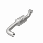 MagnaFlow 5551138 carb direct-fit catalytic converter, rear view of the turntable spin
