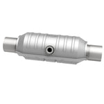 MagnaFlow 451256 universal catalytic converter, side view of the turntable spin